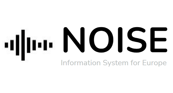 Logo des Noiseportals der Europäischen Umweltagentur: symbolisierte Schallwellen und der Schriftzug "Noise"